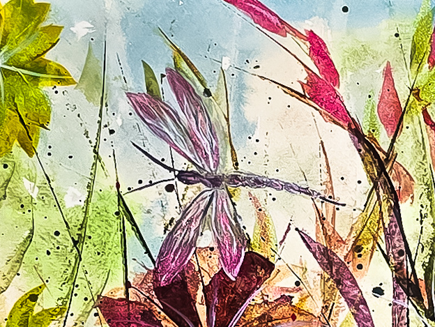 Abstract Floral Watercolor Painting