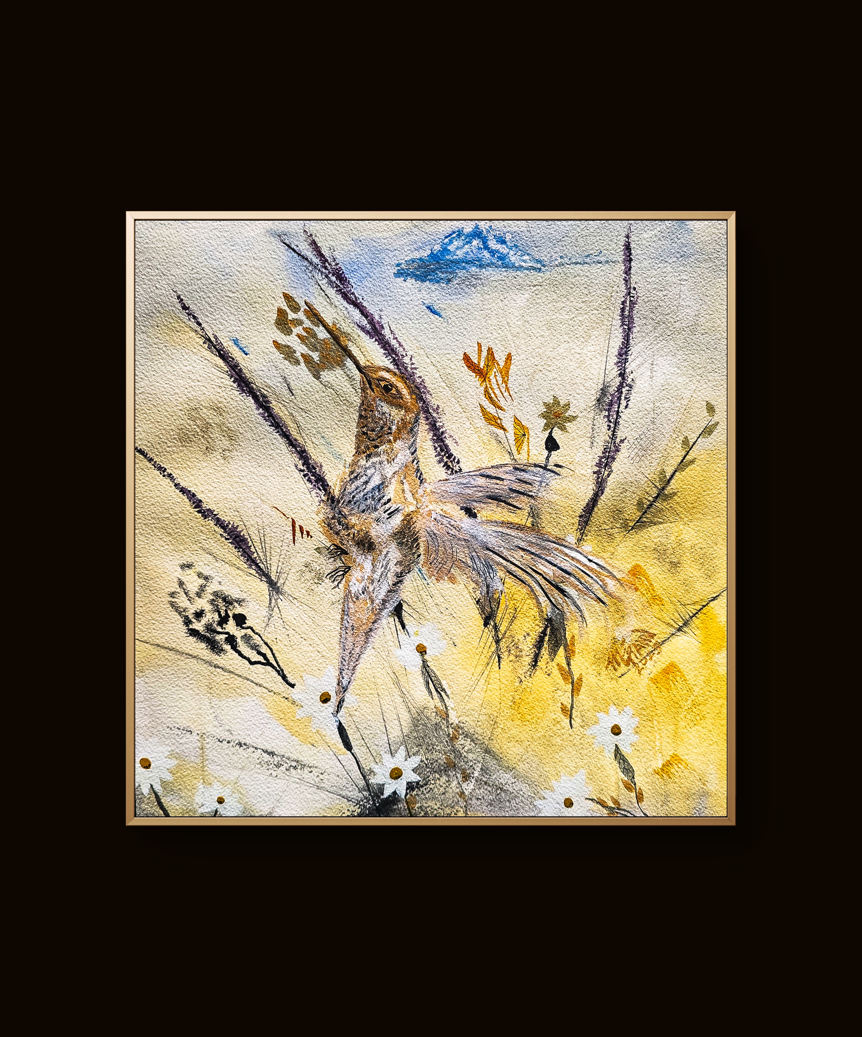 Hand-Painted Bird Art