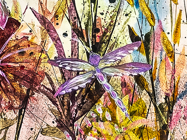 Abstract Floral Watercolor Painting