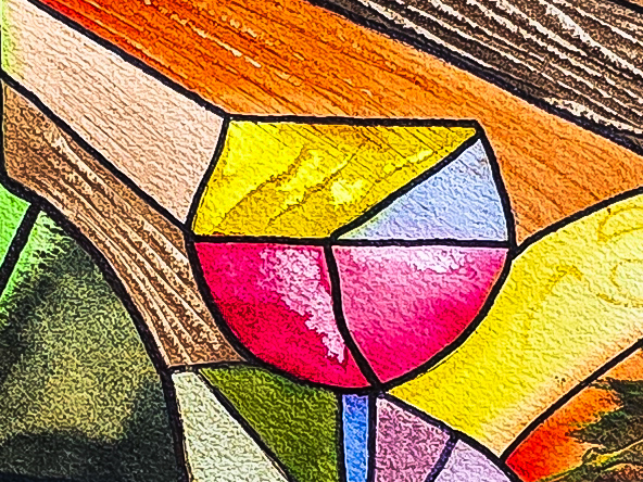 Abstract Vineyard Painting