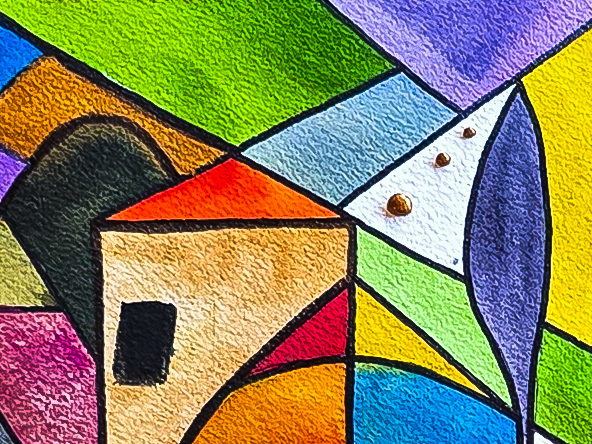 Abstract Vineyard Painting