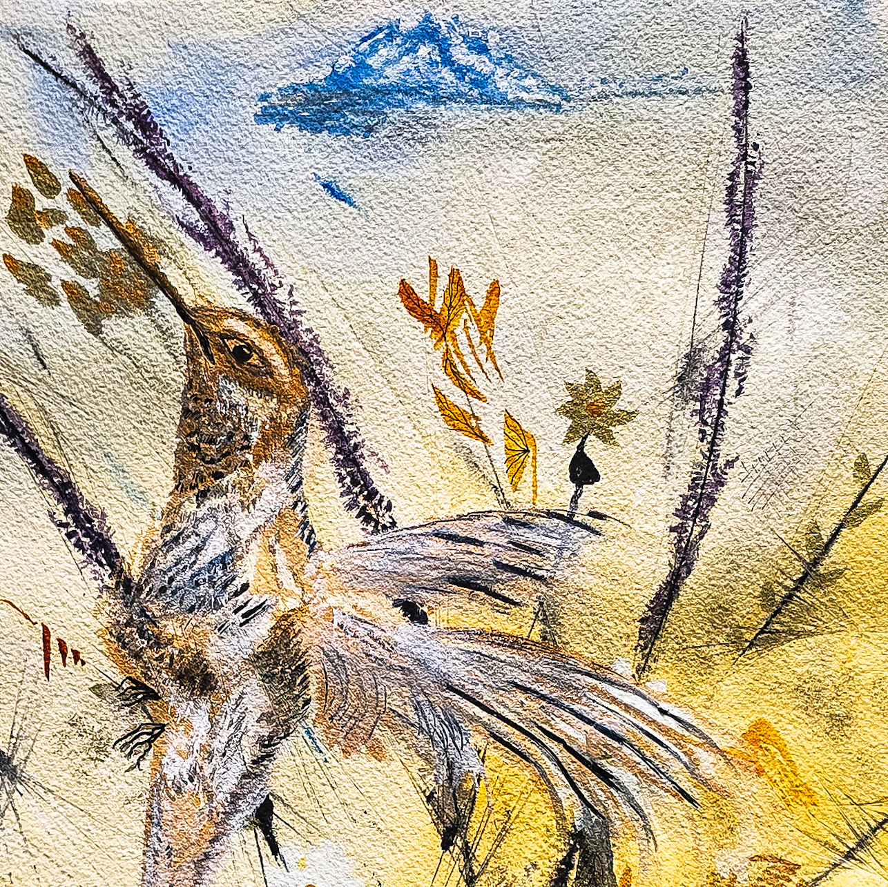 Hand-Painted Bird Art