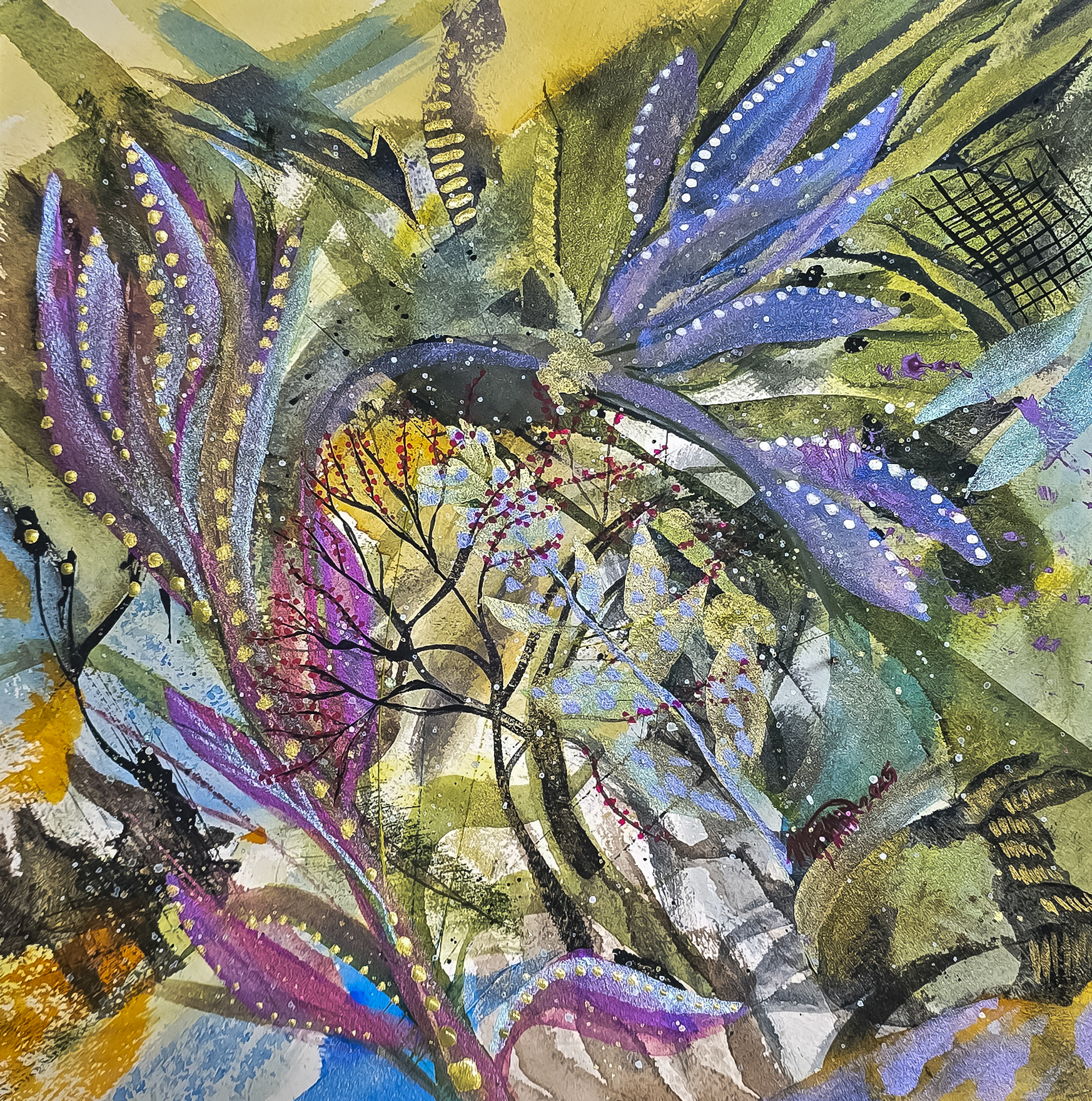 Abstract Botanical Art Painting