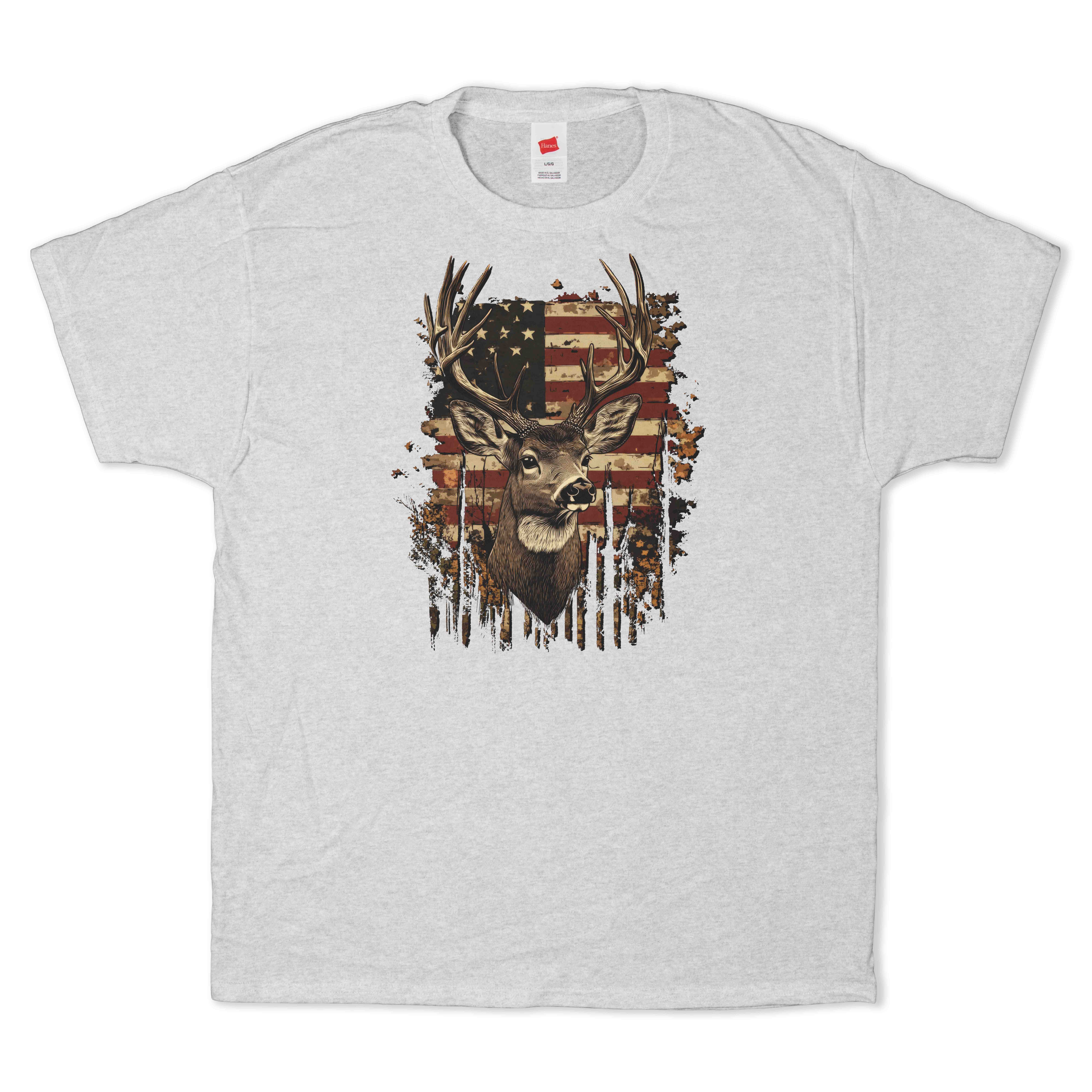 Deer & American Flag T-Shirt