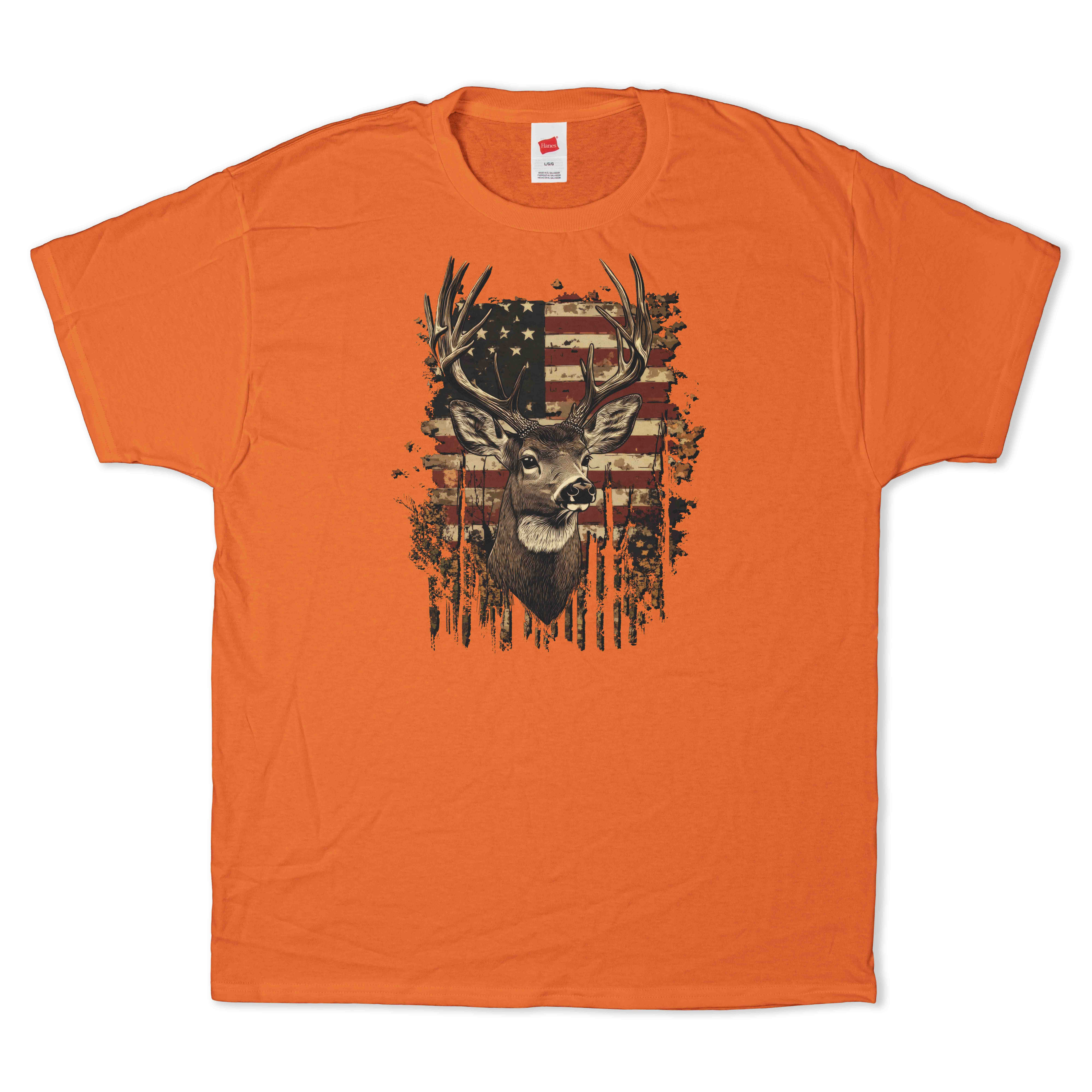Deer & American Flag T-Shirt