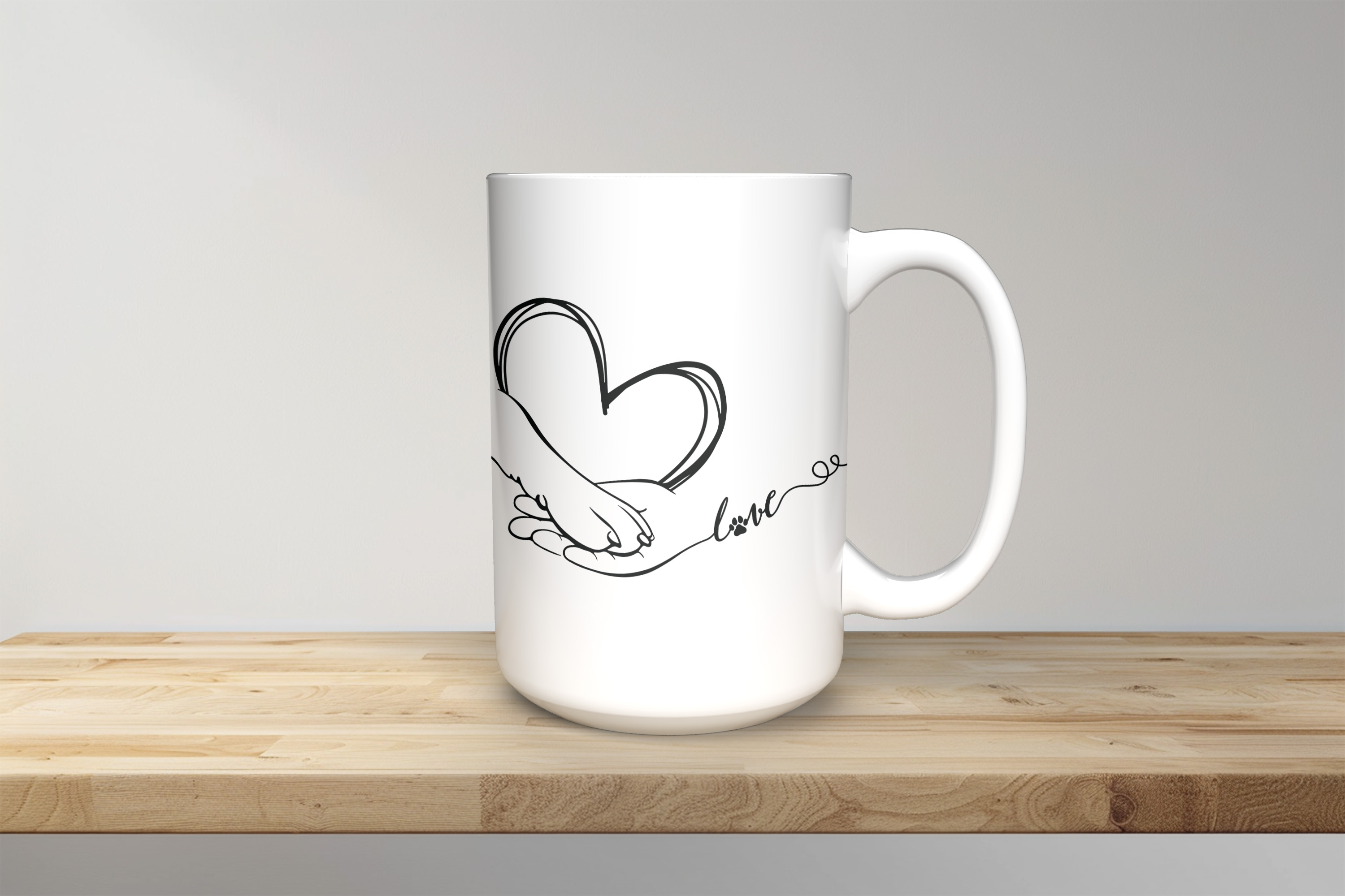 Paw in Hand - 15oz Coffee Mug