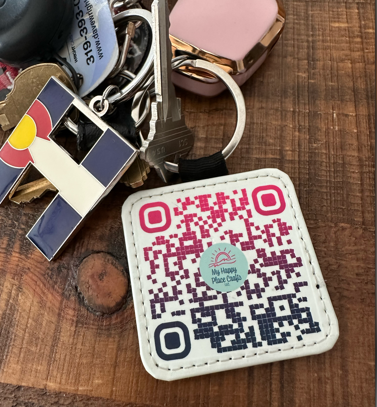 Custom QR Code Keychain