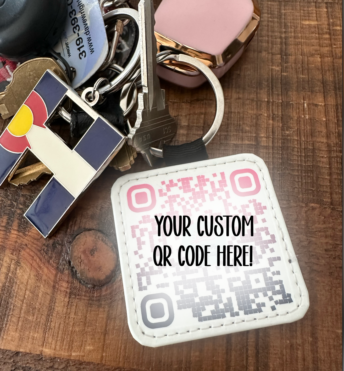 Custom QR Code Keychain