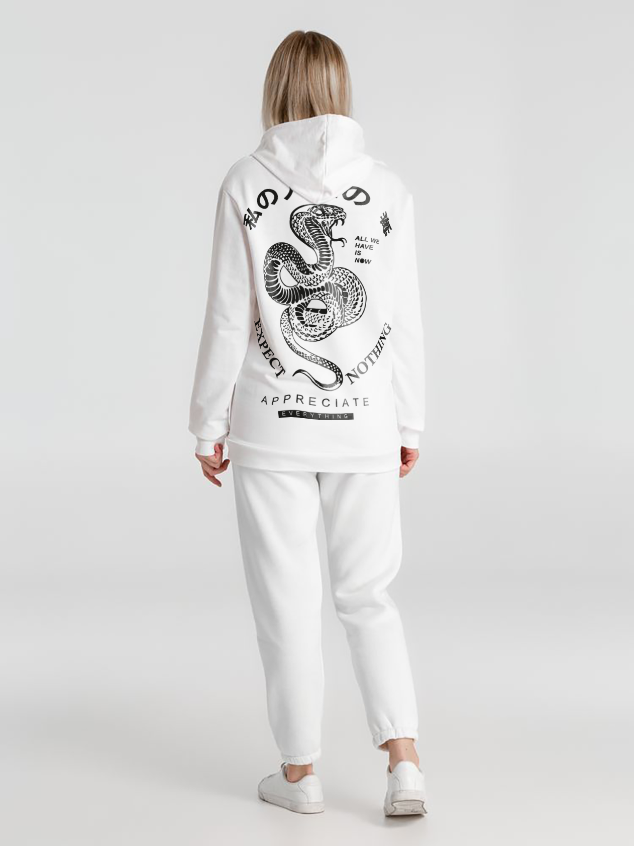 design Hoodie with Snake Print