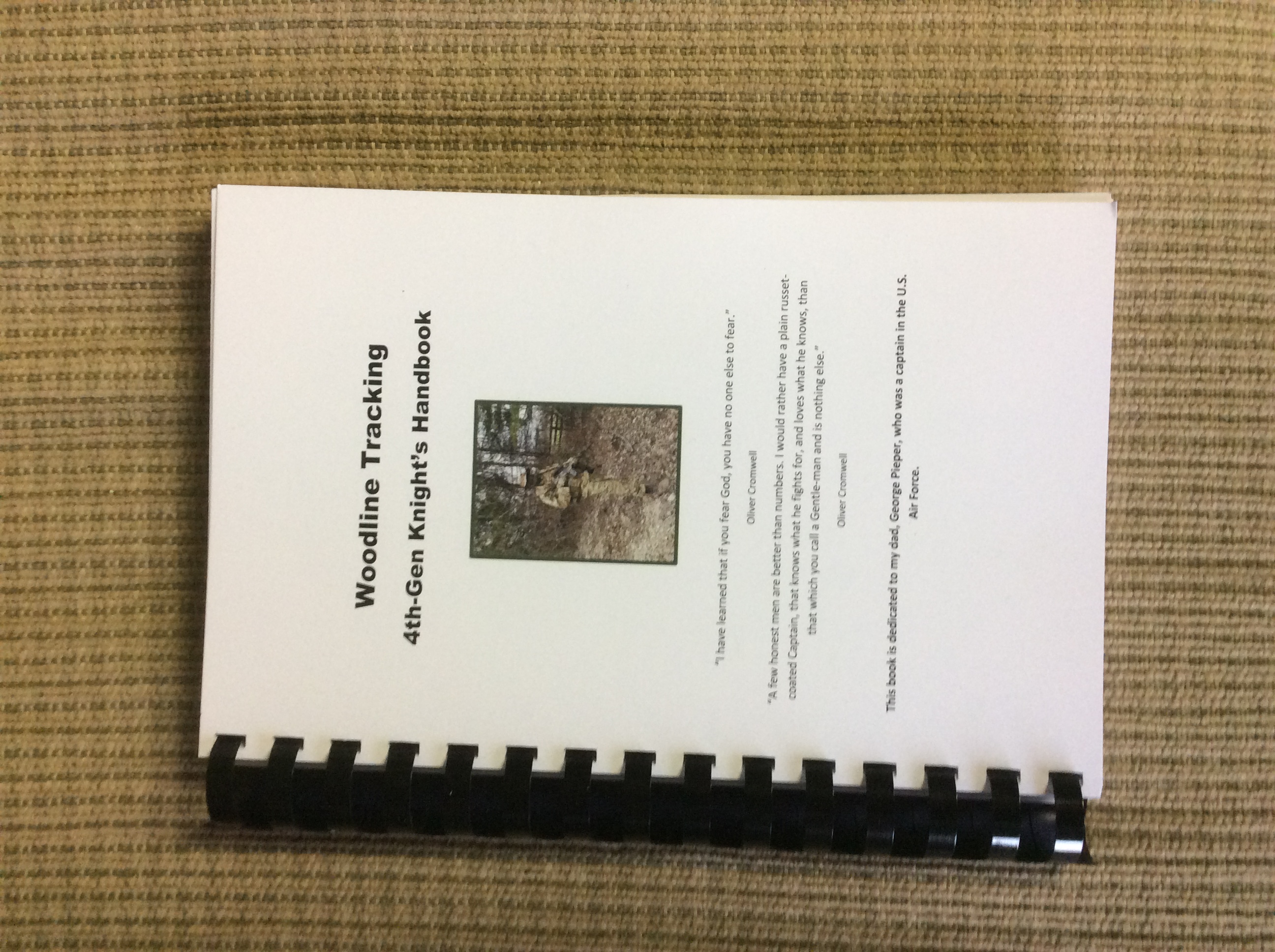 8.5" x 5.5" Woodline Tracking 4th Gen Knight Handbook. 