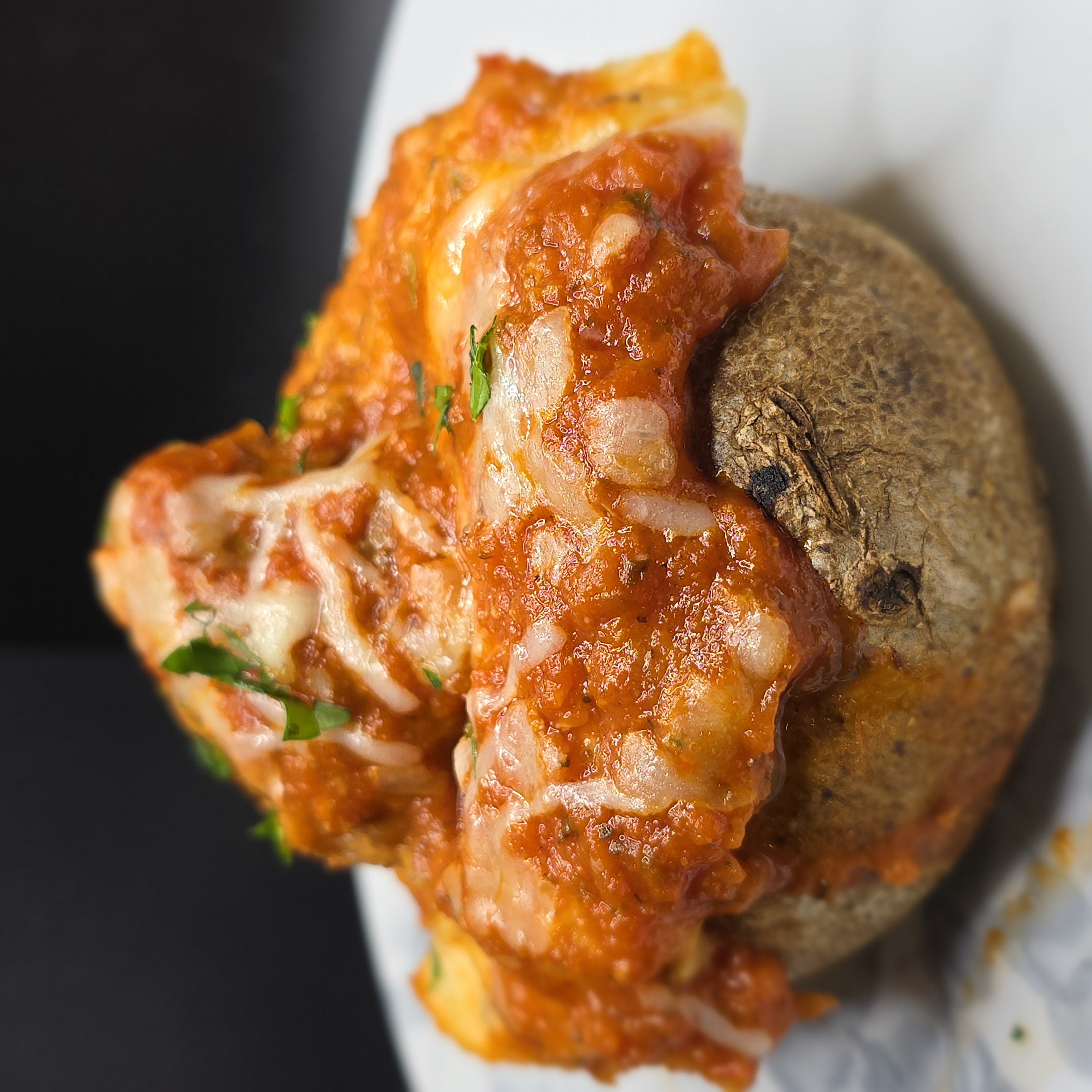 Stuffed Meatball Marinara Stuffed Potato