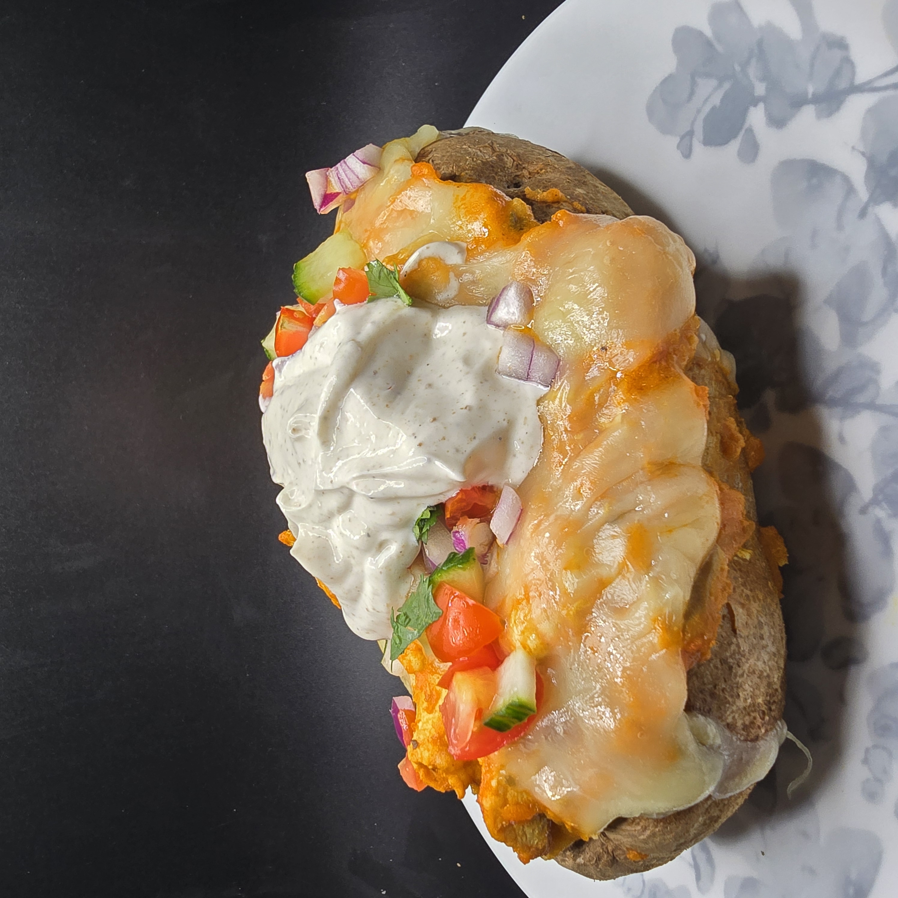 Butter Chicken Stuffed Potato