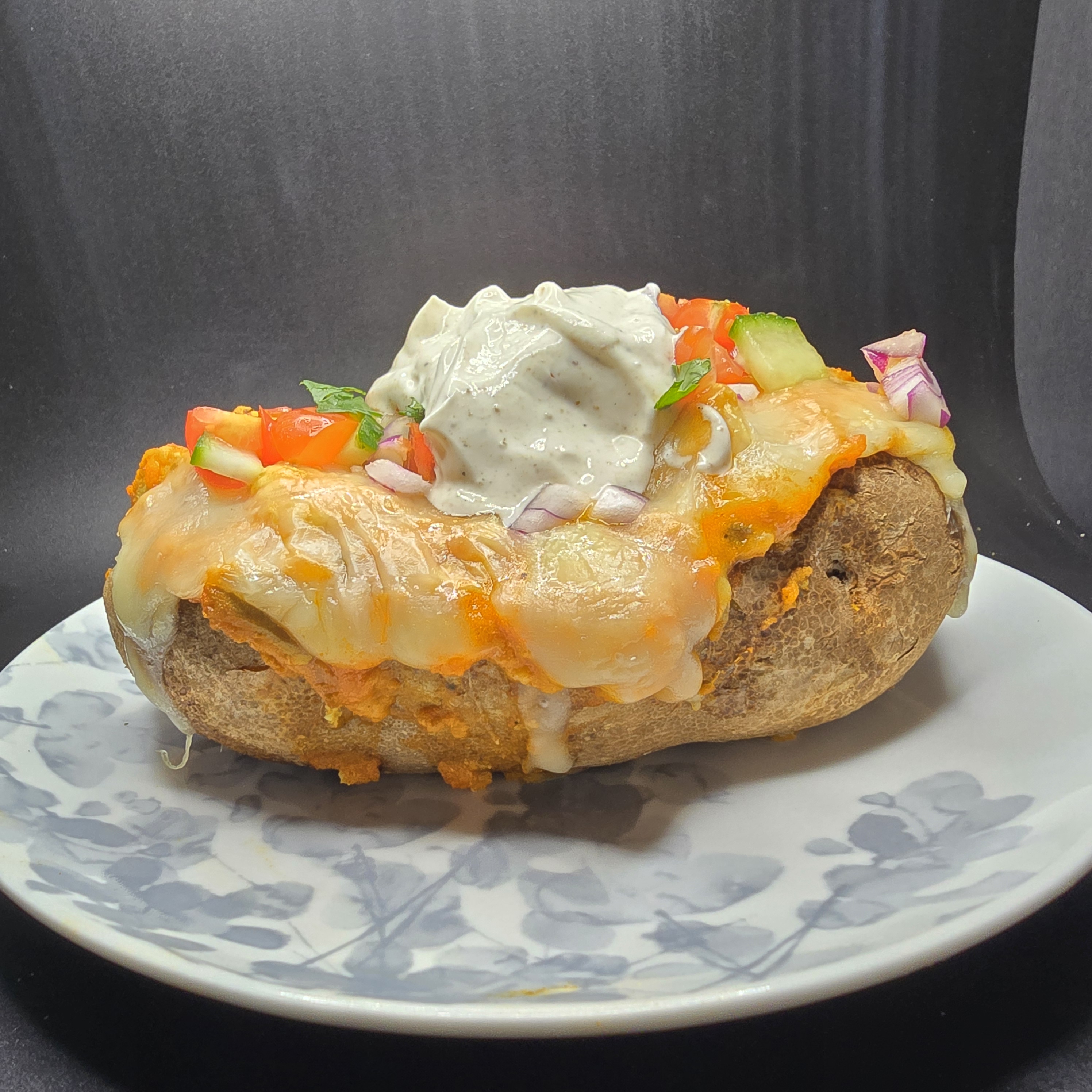 Butter Chicken Stuffed Potato