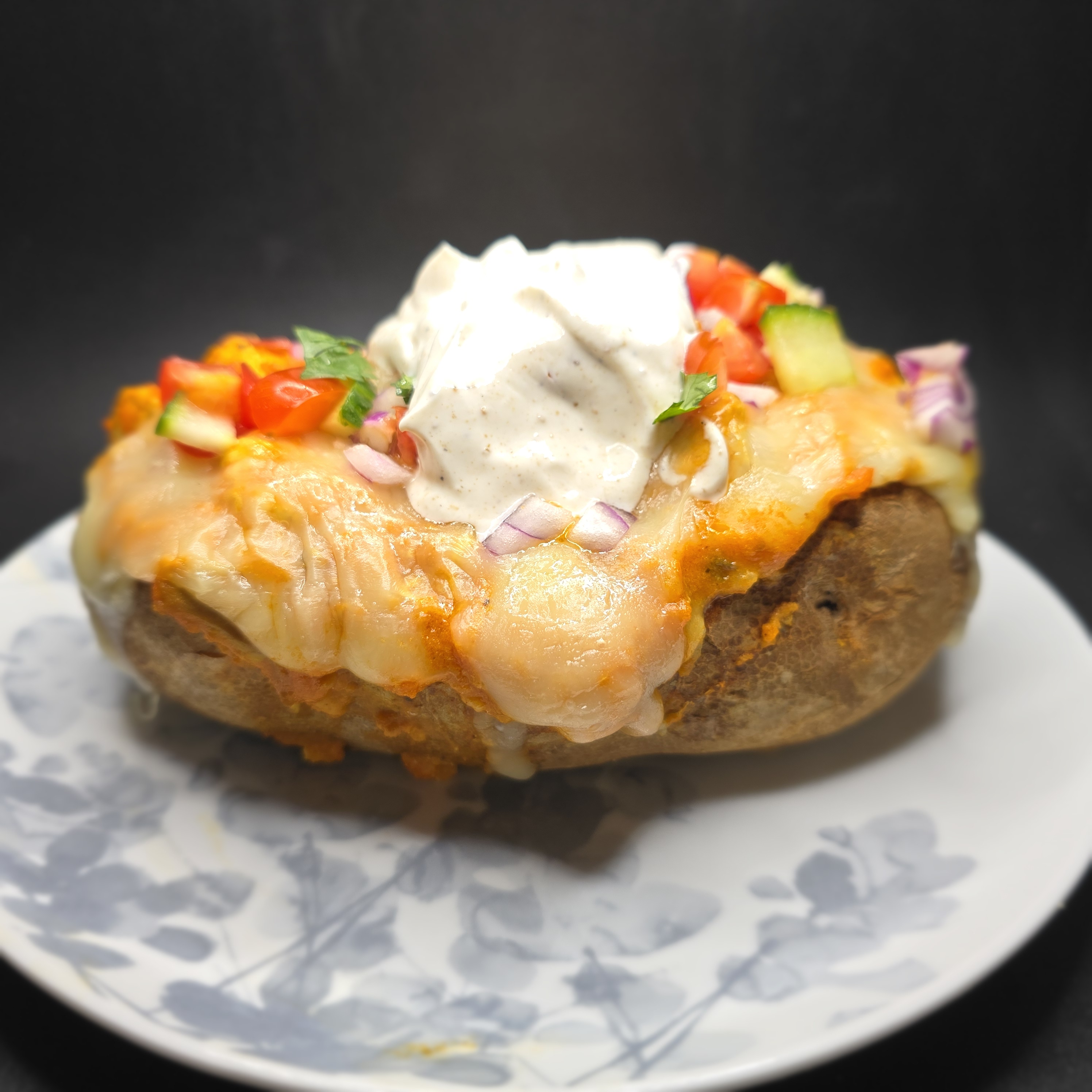 Butter Chicken Stuffed Potato