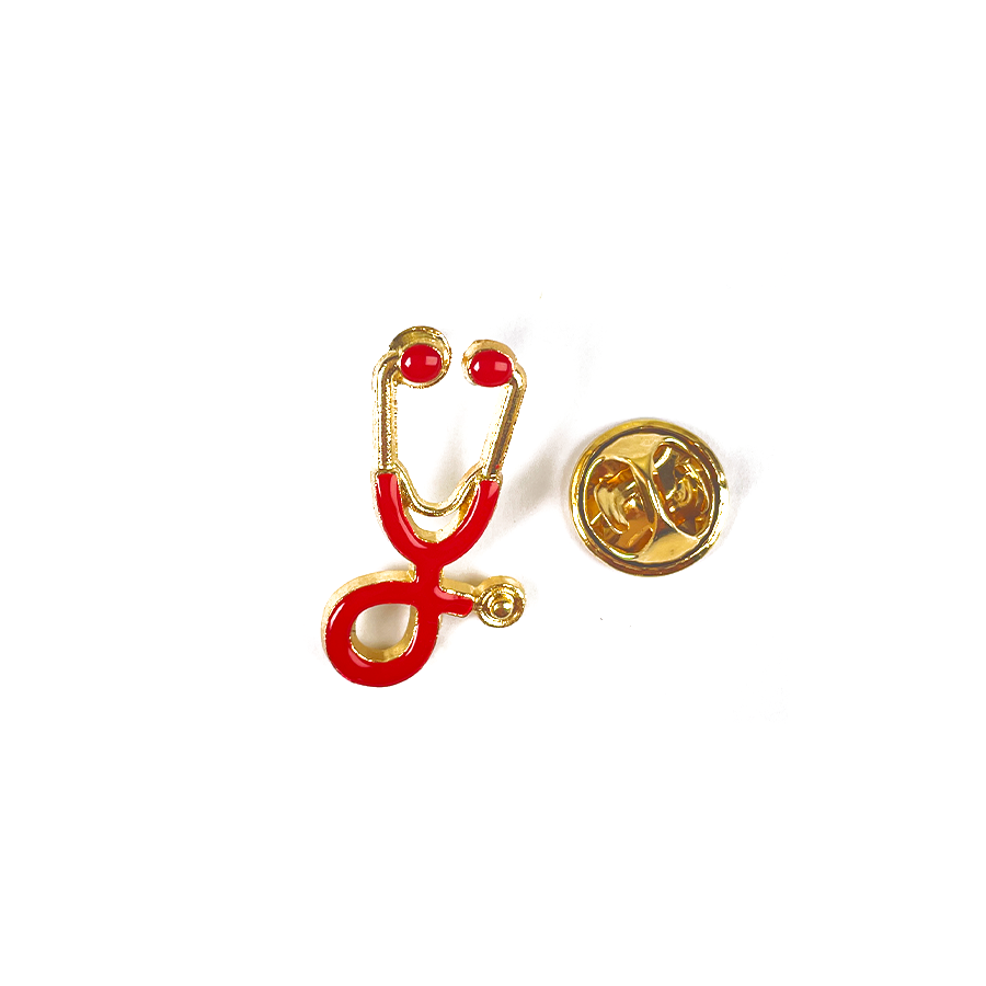 Pin Estetoscopio Rojo