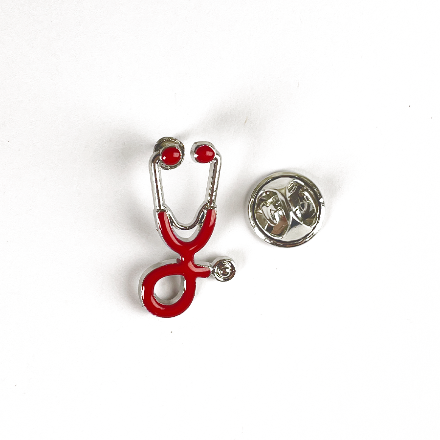Pin Estetoscopio Rojo