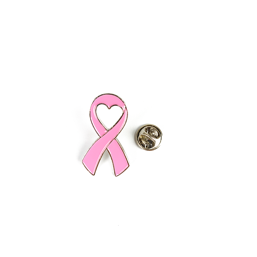 Pin de lazo Rosa Corazon