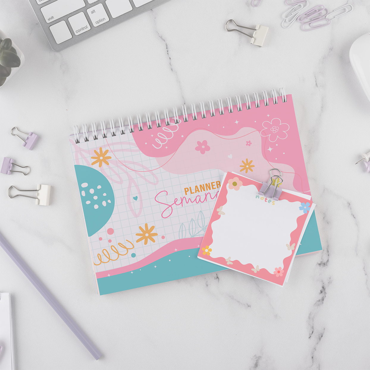 Planner Semanal Sweet Flowers