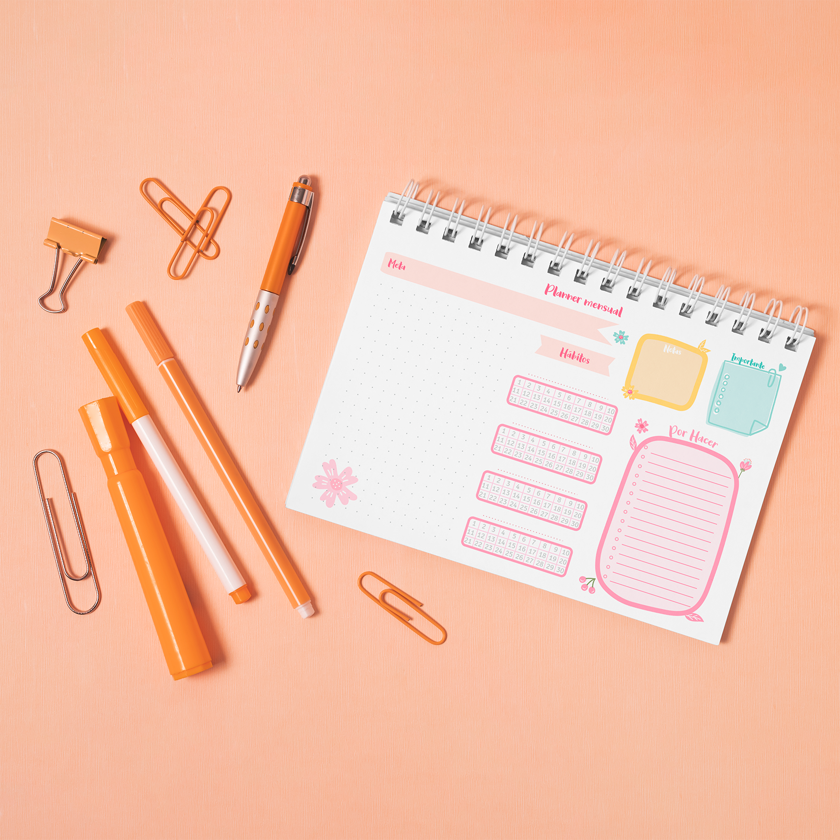 Planner Semanal Colores y Sueños