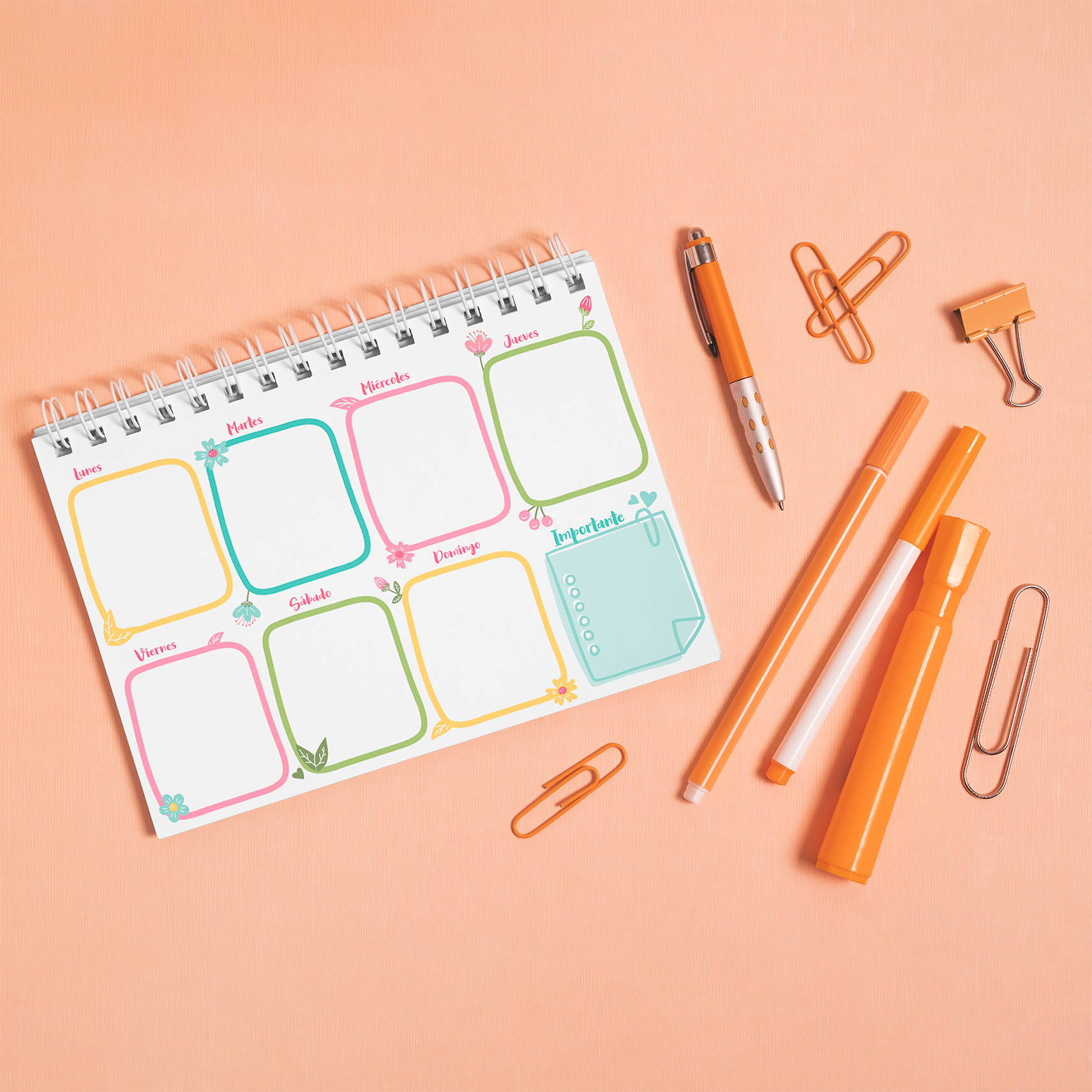 Planner Semanal Colores y Sueños