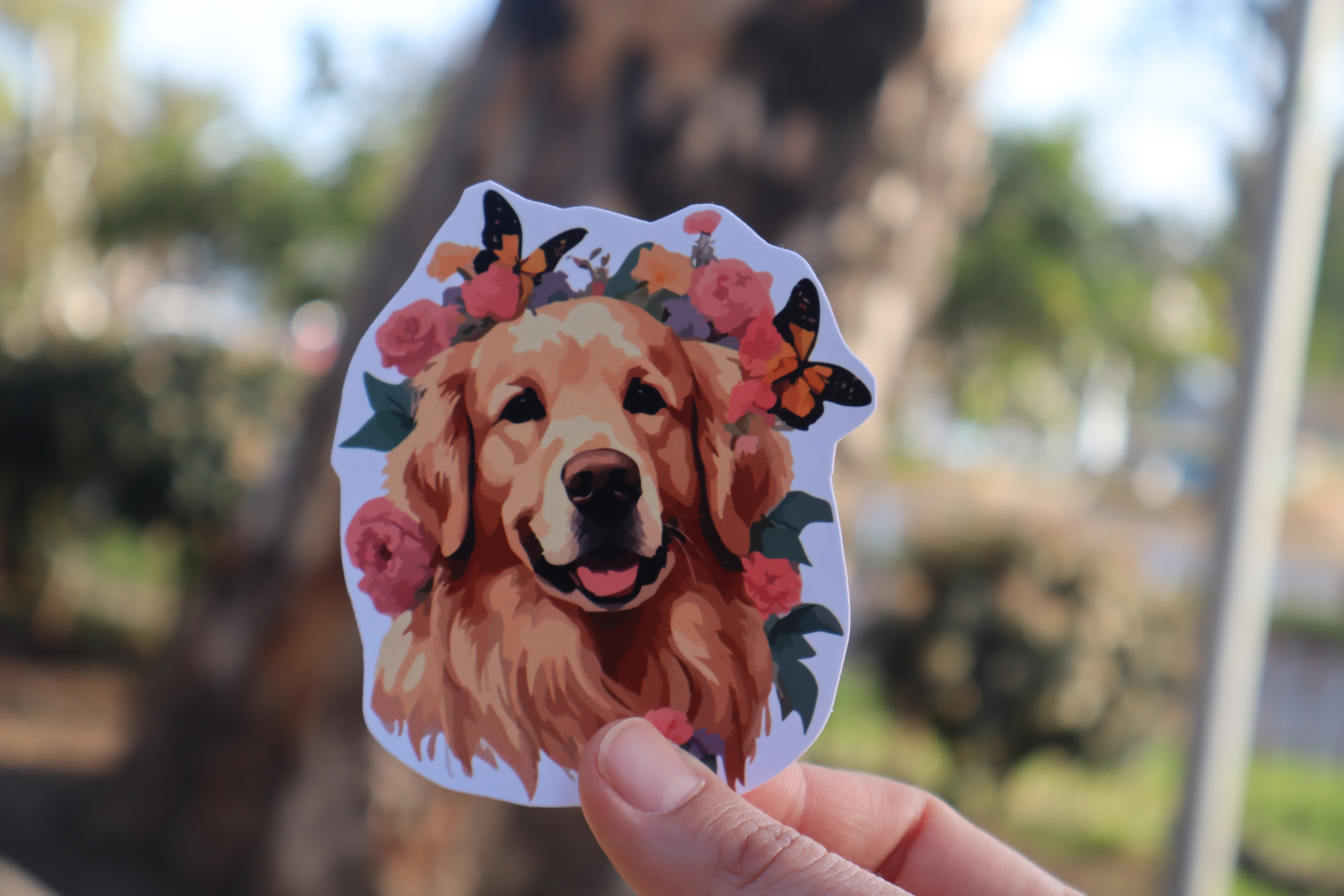 Sticker "Perrito golden retriever"