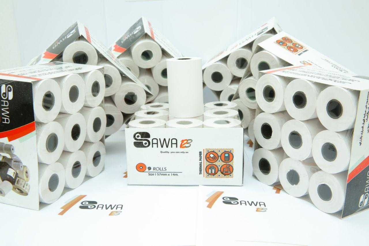 Thermal Paper Roll ( بكر ورق فورى ) (5.7cm x 16m) Packing(10rolls) (فورى)
