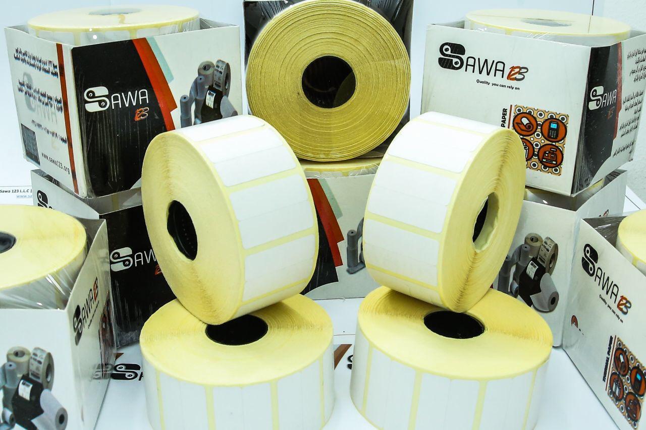 Barcode Roll Label  (بكرة أستيكر باركود)               (38mm x 12.5mm) - (2600 Label ) - Packing(5 Roll) (مقسوم)