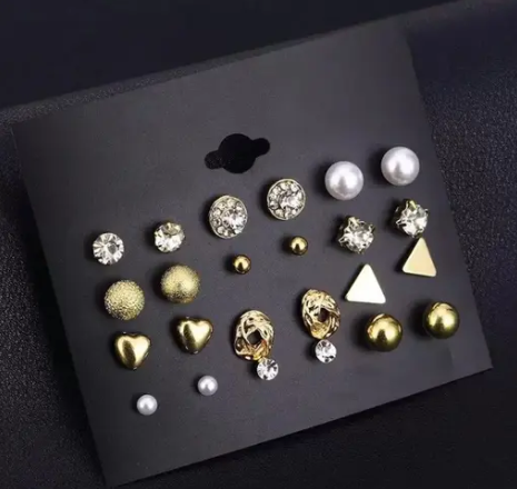 Versatile Earring Collection Combo of 12 Pair Earrings