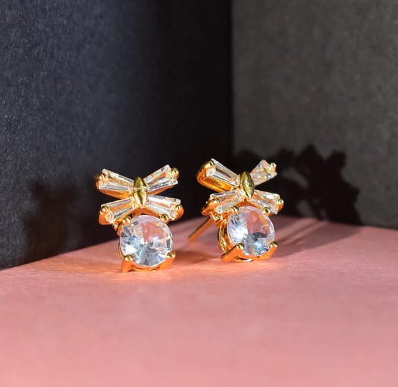 Crystal Bow Studs 