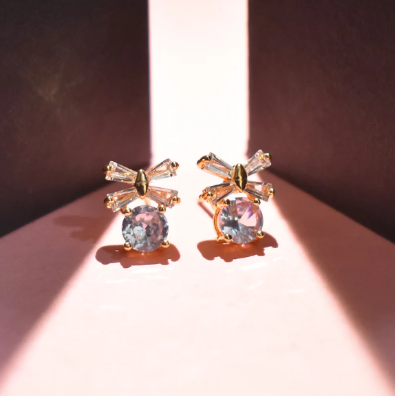 Crystal Bow Studs 