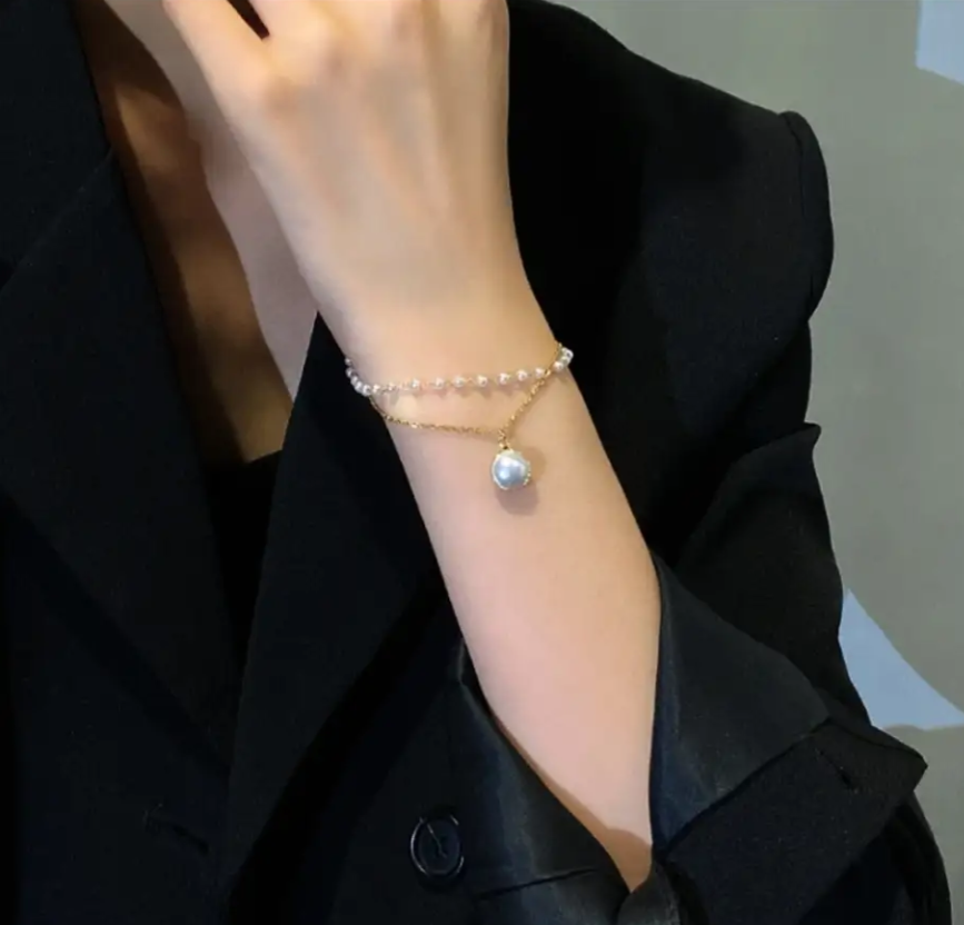 Whispers of Grace – Dainty Pearl Bracelet