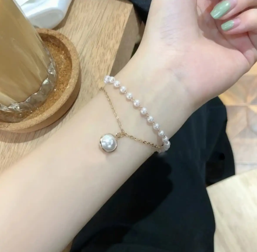 Whispers of Grace – Dainty Pearl Bracelet