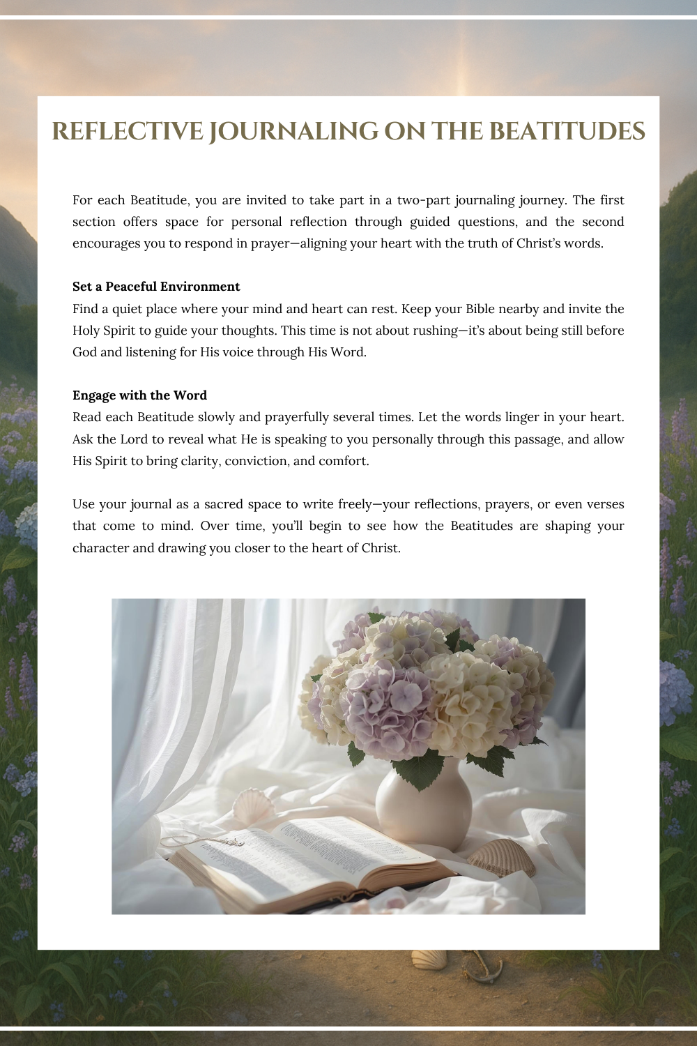 Living the Beatitudes – A Faithful Pen Devotional Guide | His Words Give Life