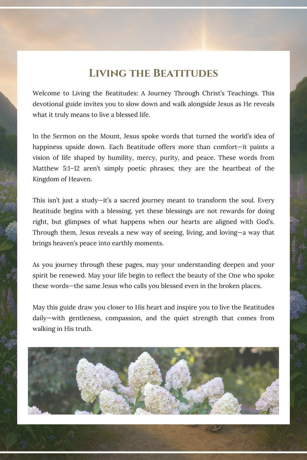 Living the Beatitudes – A Faithful Pen Devotional Guide | His Words Give Life