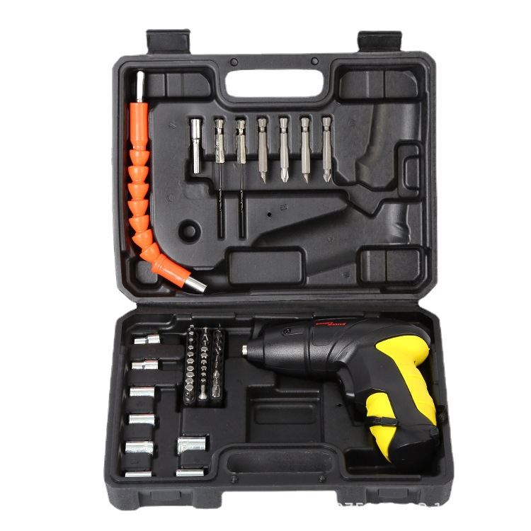 DESTORNILLADOR ELECTRICO Taladro eléctrico portátil recargable de 3,6 V, mini destornillador eléctrico de 47 piezas