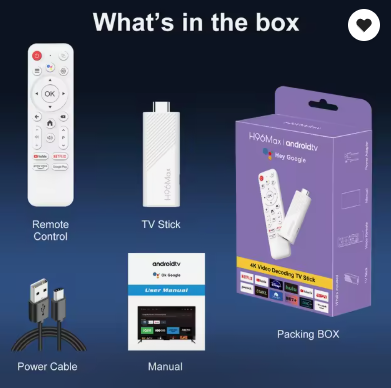 2025 Hot H96Max H313 TV Stick Dual WiFi6.0 Android 14 TV Stick 4K Streaming 2GB RAM 16GB ROM con control remoto por voz TV BOX