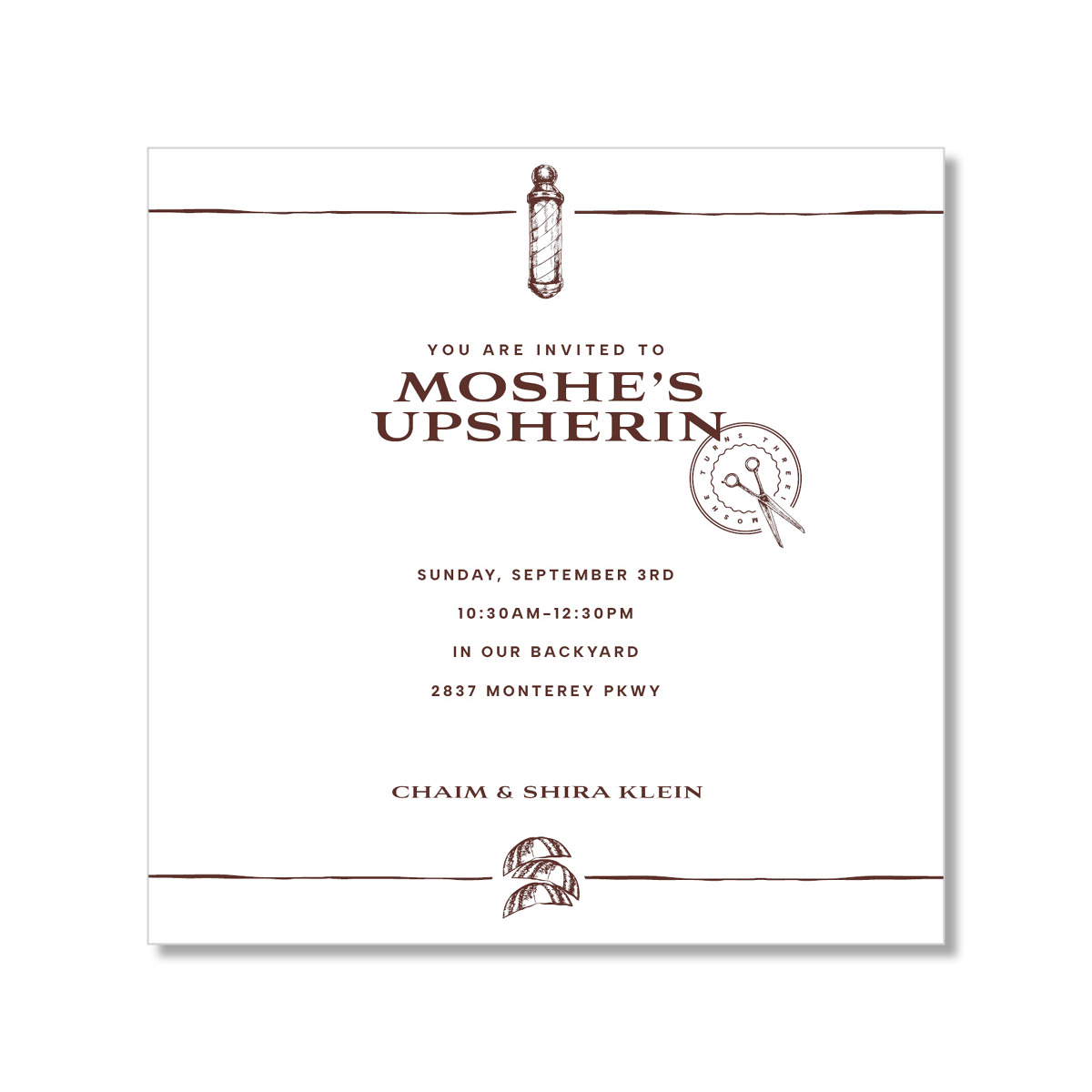 Classic Upsherin Digital Invite
