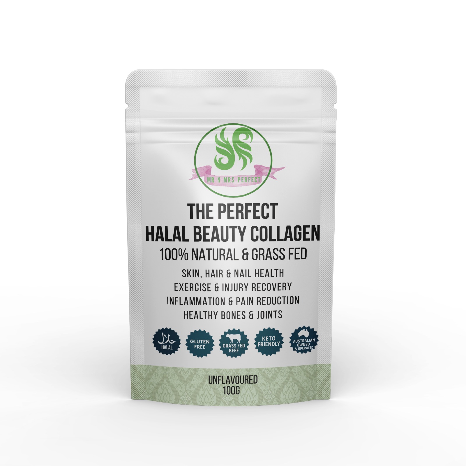The Perfect Halal Beauty Collagen Powder 100g Unflavoured