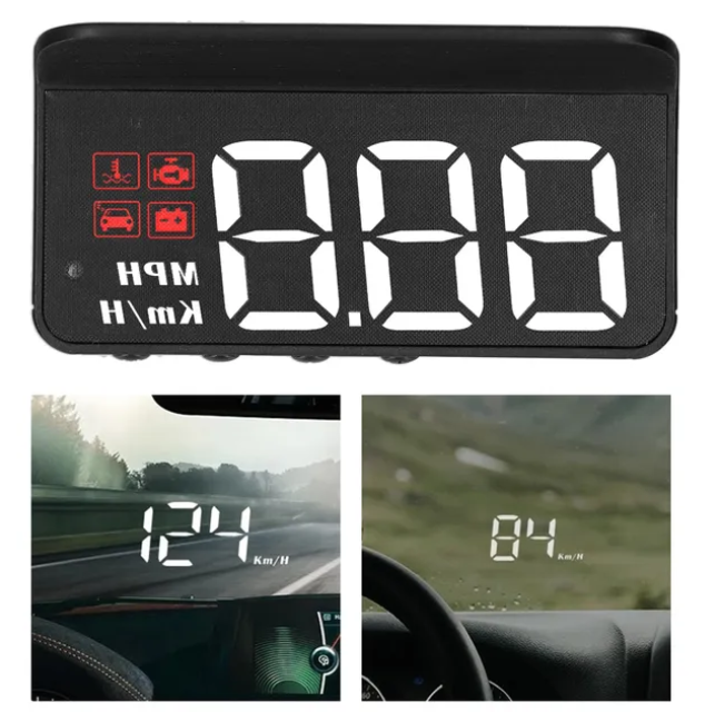 Head-Up Display Windshield Projector - Multi-Function Speedometer with Alarm & Driving Reminder - Item # 6870a15c940fbf000927e723 6870a15c940fbf000927e71d-6870a15c940fbf000927e723