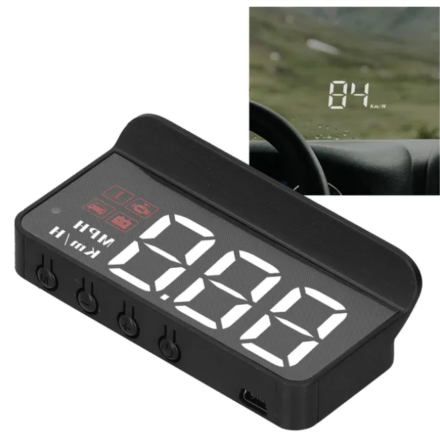 Head-Up Display Windshield Projector - Multi-Function Speedometer with Alarm & Driving Reminder - Item # 6870a15c940fbf000927e723 6870a15c940fbf000927e71d-6870a15c940fbf000927e723