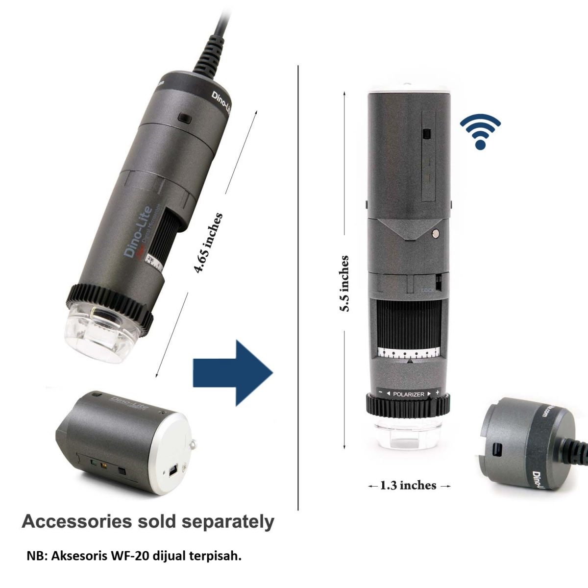 Mikroskop Digital Portabel Dino-Lite AF4515ZT4 Perbesaran 400x-470x