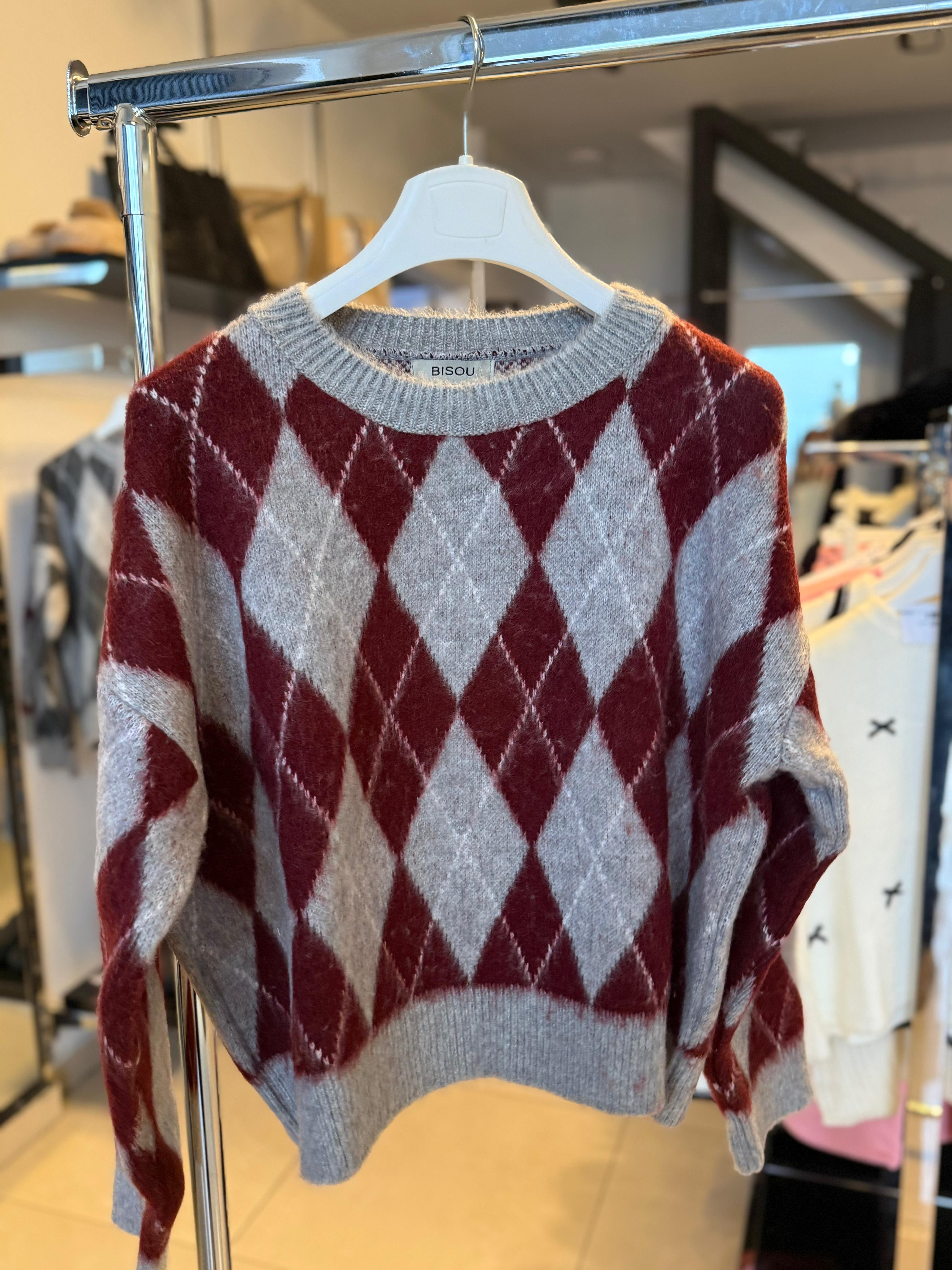 Argyle Knit Sweater