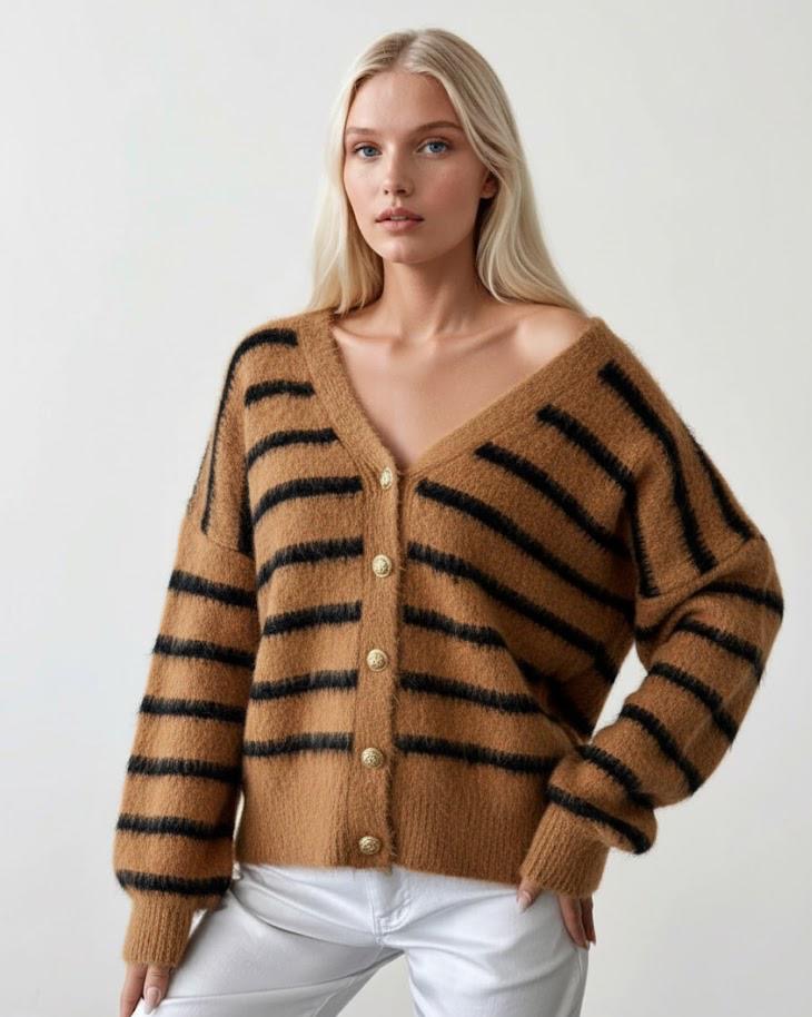 Striped cardigan
