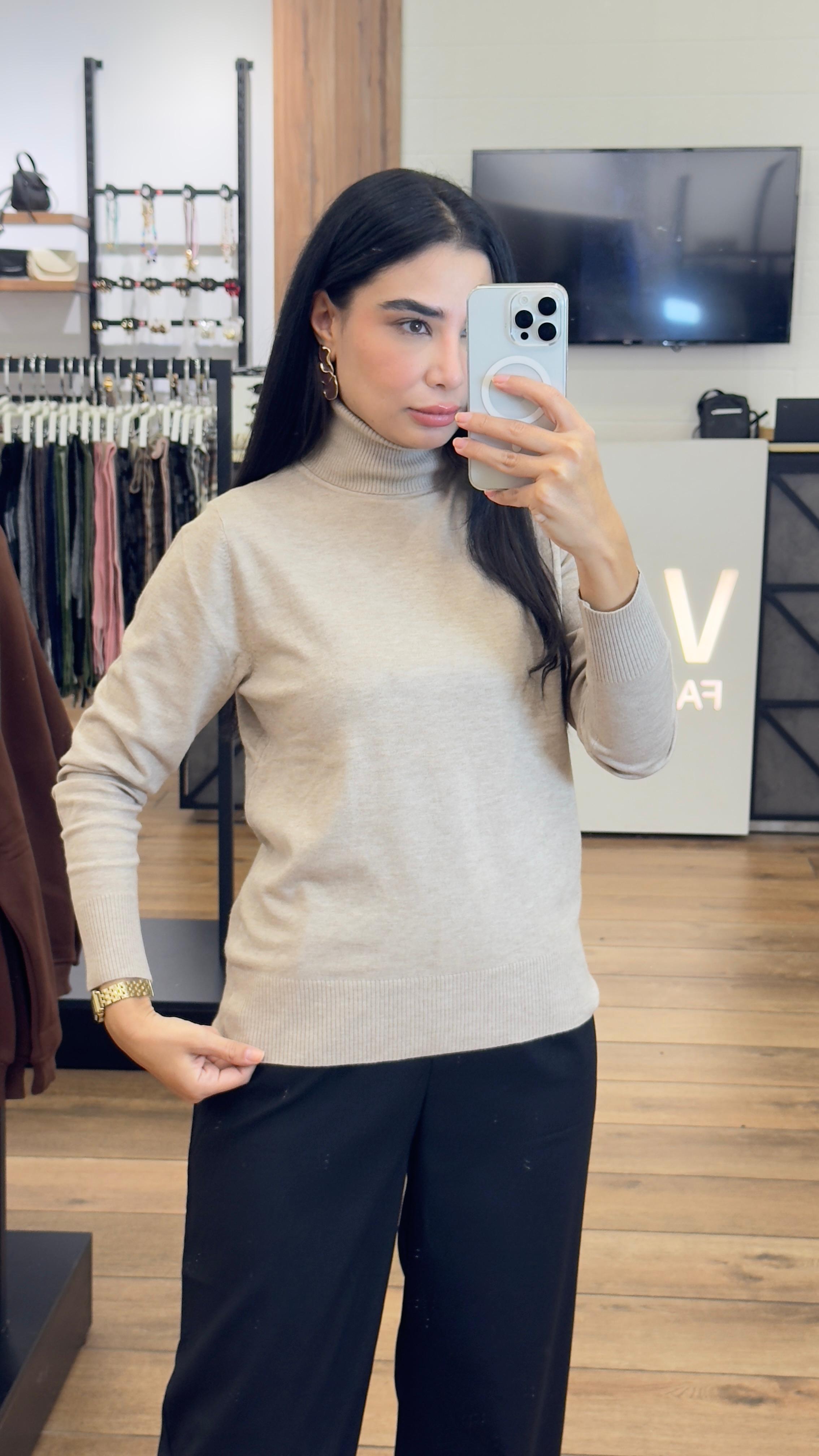 Italian mocci top high neck