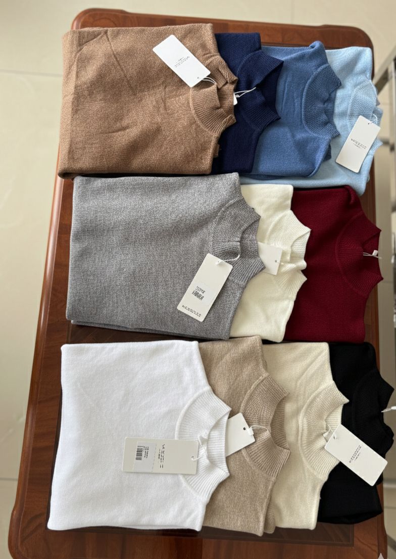 Italian mocci top low neck