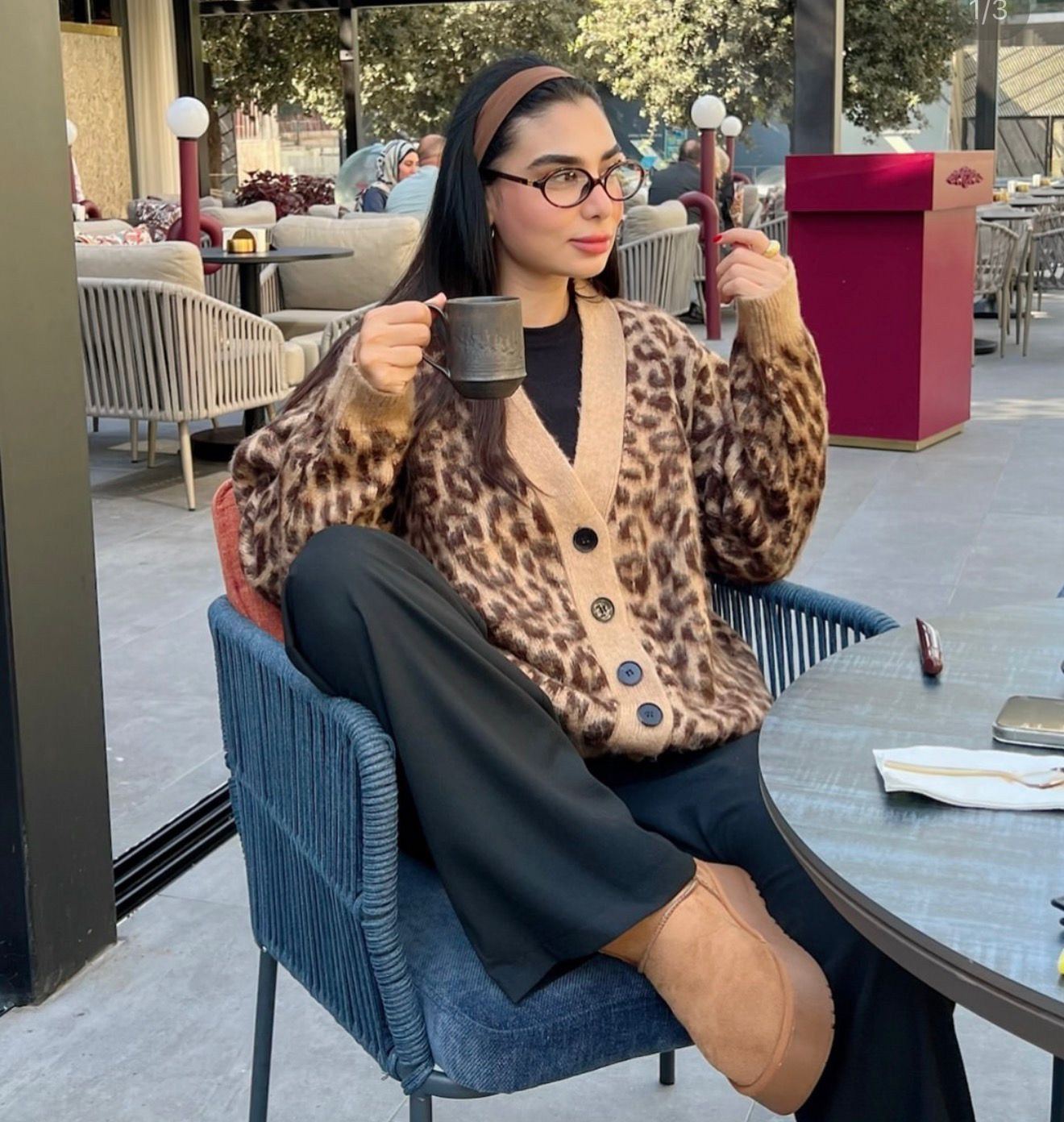 Tiger print cardigan