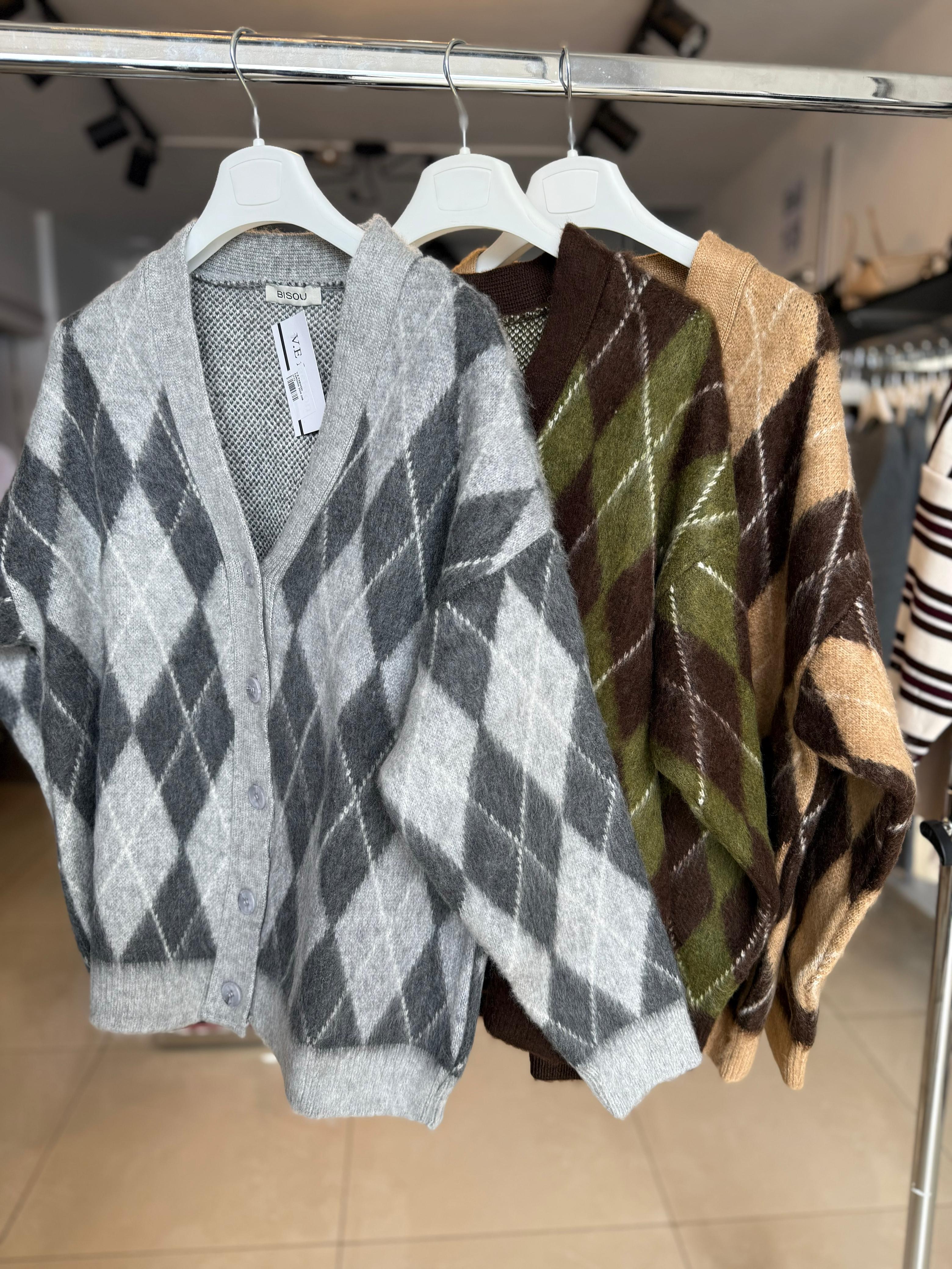 Diamond Long Cardigan 