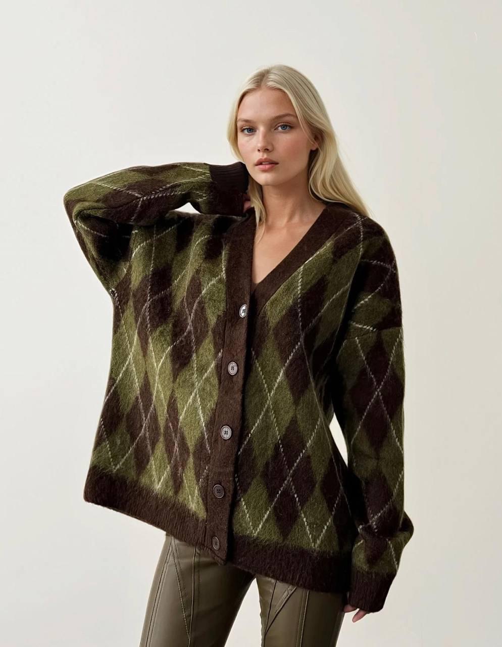 Diamond Long Cardigan 