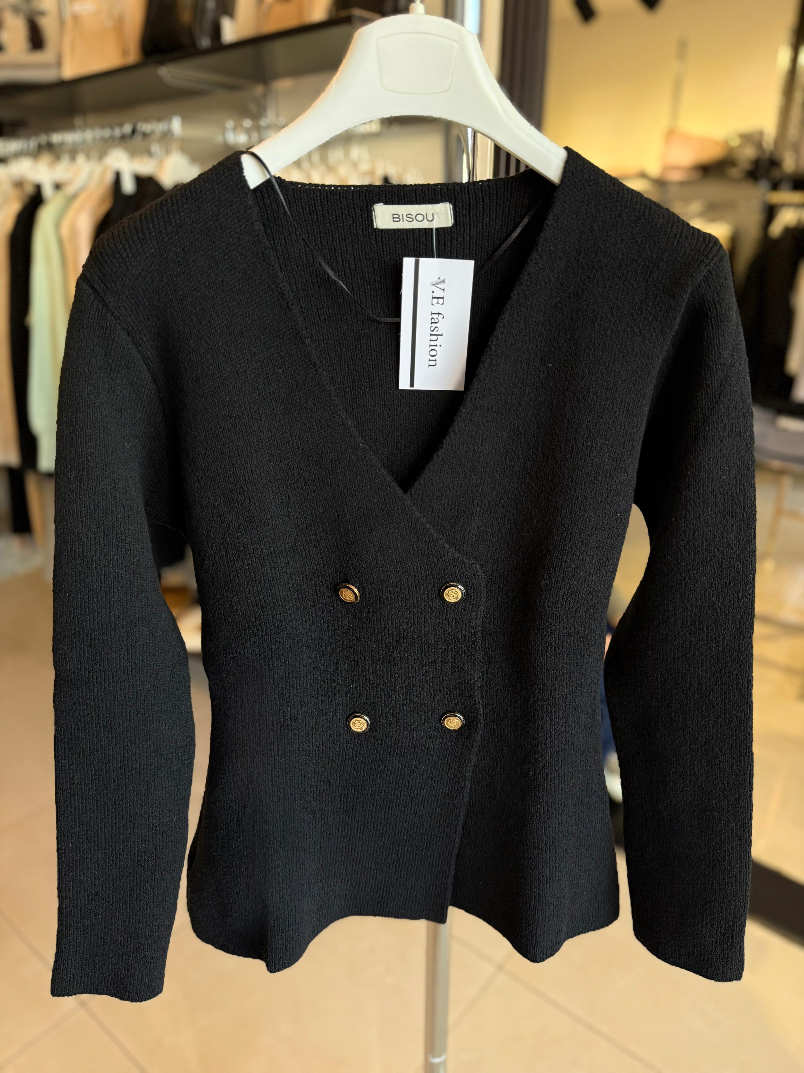 Double-breasted wrap blazer