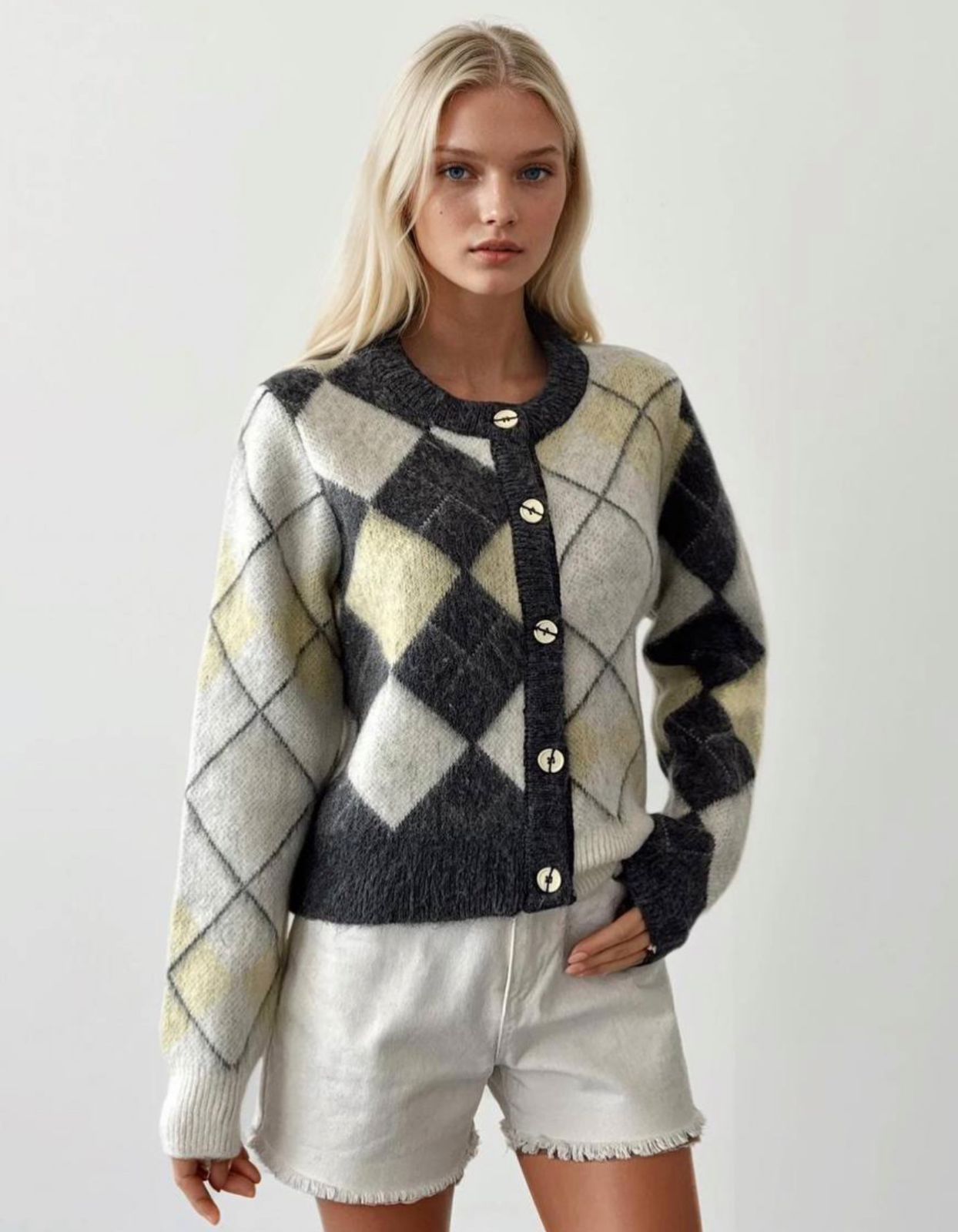Argyle cardigan